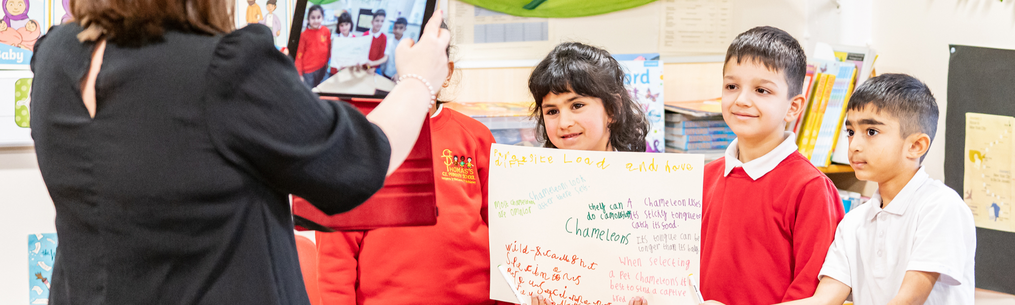 Pupils at St Thomas's CE Primary School learning science