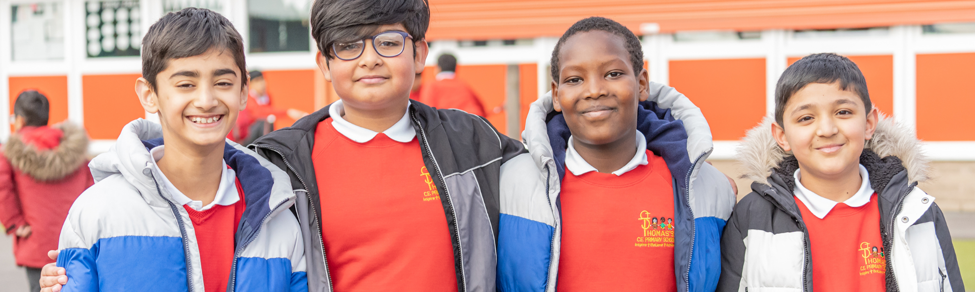 Pupils at St Thomas's CE Primary School